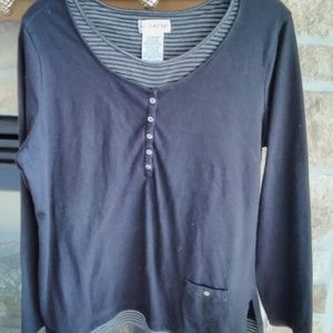 White Stage LS Tee/Henley